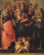 Madonna Enthroned with SS.John the Baptist,Anthony Abbot,Stephen,and Benedict, Rosso Fiorentino
